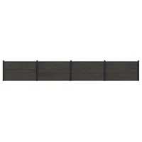vidaXL Zaunlatte 4 pcs  Schwarz/Aluminium