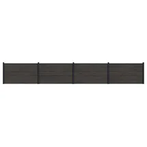 vidaXL Zaunlatte 4 pcs  Schwarz/Aluminium