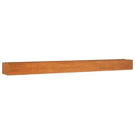vidaXL Hochbeet Rostig 600 x 80 x 45 cm Cortenstahl