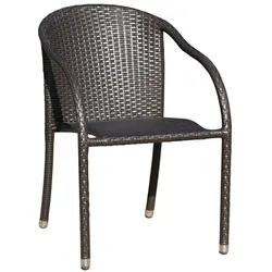 2er Set Stapelstuhl Garten Balkon stapelbar