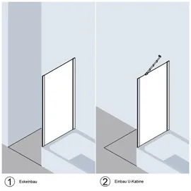 Kermi Ibiza 2000 TWO Seitenwand 80 x 160 cm I2TWO080161AK