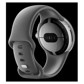 Google Pixel Watch LTE polished silver Sportarmband charcoal