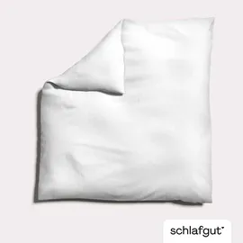 schlafgut Knitted Jersey Weiß 155 x 220 cm + 80 x 80 cm