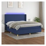 vidaXL Boxspringbett 180 x 200 cm Blau
