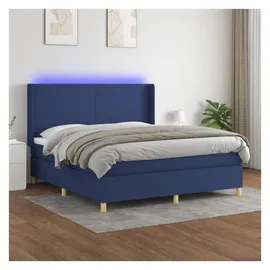vidaXL Boxspringbett 180 x 200 cm Blau