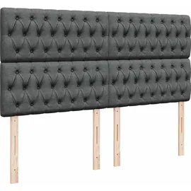 vidaXL Boxspringbett 180 x 200 cm Dunkelgrau