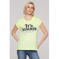 Kapuzenshirt SOCCX, Damen, Gr. XXL, grün, Material: 100% Baumwolle, bedruckt, casual, lässig geschnitten normal, ohne Ärmel, Shirts, aus Baumwolle