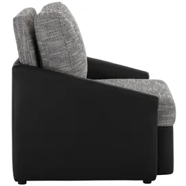 Home Affaire Schlafcouch Kunstleder 2-Sitzer Schwarz