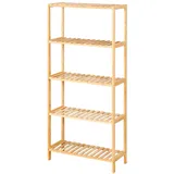 Karat Bambus-Standregal 5 Etagen 40 x 30 x 180 cm Braun
