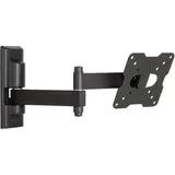 MELICONI CME EDR100, TV-Wandhalterung mit Doppelarm, Neigbare TV-Halterung, Flachbildschirmhalterung von 14" bis 25", VESA 50-75-100x100, Belastbarkeit 17 Kg, Schwarz