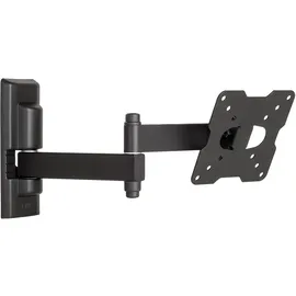 MELICONI CME EDR100, TV-Wandhalterung mit Doppelarm, Neigbare TV-Halterung, Flachbildschirmhalterung von 14" bis 25", VESA 50-75-100x100, Belastbarkeit 17 Kg, Schwarz