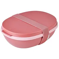 Mepal - Lunchbox Ellipse Duo - Meal Prep Box für Erwachsene & Salatbox zum Mitnehmen - Brotdose für ein gesundes Mittagessen - Ideal für Sandwiches