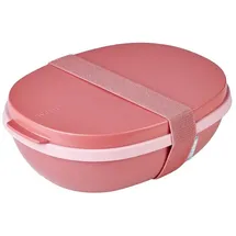 Mepal - Lunchbox Ellipse Duo - Meal Prep Box für Erwachsene & Salatbox zum Mitnehmen - Brotdose für ein gesundes Mittagessen - Ideal für Sandwiches