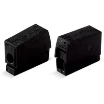 WAGO 224-104 Leuchtenklemme flexibel: 0.5-2.5mm2 starr: 0.5-2.5mm2 Polzahl: 2 100 St. Schwarz