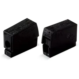 WAGO 224-104 Leuchtenklemme flexibel: 0.5-2.5mm2 starr: 0.5-2.5mm2 Polzahl: 2 100 St. Schwarz