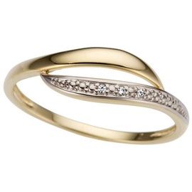 Firetti Diamantring »Schmuck Geschenk Gold 333 Damenring Verlobungsring Goldring«, 10604867-19 gelbgoldfarben-weißgoldfarben 0,01 ct P2 = erkennbare Einschlüsse