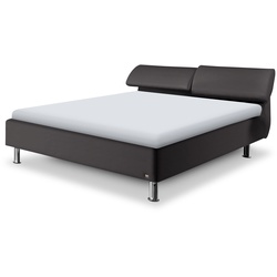 RUF Betten Polsterbett Casa 160 x 200 cm Lederoptik Schwarz