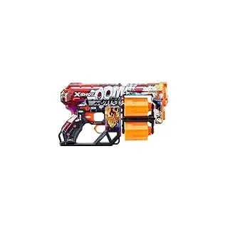 X-Shot Skins Dread - Boom - Federdruck Dartblaster mit Doppeltrommel-Magazin, 12 Darts & einzigartigem Aussehen, Einheitsgröße
