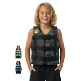 MESLE Schwimmweste Kinder H210 Junior mit Schrittgurt, 25-40 kg, Schwimmhilfe für Mädchen & Jungs, Leichte 50N Auftriebsweste 6-10 Jahre, Prallschutzweste Kind für SUP, Kajak