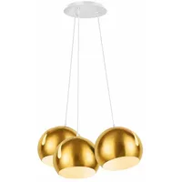 s.luce Ball 3-flg. 20 cm Rund / Gold/Weiß