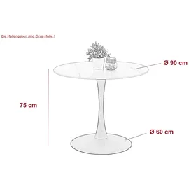 Hela Paola Ø 90 cm weiß marmoroptik