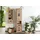 MASSIVMOEBEL24.DE Mango Hochschrank 50x35x195 Beige/Weiß