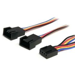 StarTech.com Y-Kabel für Lüfter 30cm - 4 Pin PWM Splitter Kabel - Strom Verteile