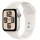 Apple Watch SE 2024 GPS 40 mm Aluminiumgehäuse Polarstern, Sportarmband Polarstern M/L