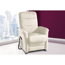 TV-Sessel SIT&MORE „Charlie“ Sessel Gr. NaturLEDER, mit Motor-mit Aufstehhilfe, B/H/T: 76 cm x 103 cm x 91 cm, weiß (altweiß) Fernsehsessel und TV-Sessel wahlweise mit Motor Aufstehhilfe