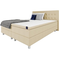 Best for Home Boxspringbett Sawana mit Bonellfederkern-Matratze und Topper mit Lieferung 200 cm x 200 cm