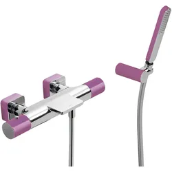 Tres Loft Colors, Thermostat Wannenbatterie, Violett-chrom