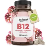 yes vegan Yes Vegan® Vitamin B12 hochdosiert (180 Kapseln) Komplex mit Folsäure, B6 I Chlorella 1x180 St