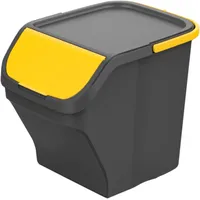 Gardissimo STACK Abfalleimer 25 Liter Mülleimer Mülltrenner Sortierer gelb