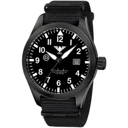 KHS AIRBSABLA.NB Herren-Automatikuhr Airleader Schwarz