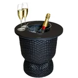 cootab cooler table 3-in-1 Loungetisch mit Acryl-Kühler - Schwarz