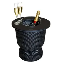 cootab cooler table 3-in-1 Loungetisch mit Acryl-Kühler - Schwarz