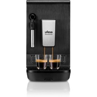 Ufesa Sensazione Vollautomatische Kaffeemaschine mit 20 Bar Druck für Espresso und Cappuccino, kompakt, Kaffeeanpassung, Touchpanel, integrierter Mahlwerk, Exklusivtechnologie