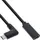 InLine InLine® USB 3.2 Kabel, USB-C Verl., ST gewinkelt auf BU, schwarz 2m