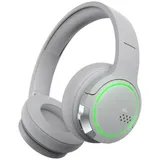 Edifier G2BT Bluetooth Gaming Headset, RGB-Licht,kabelloses Over-Ear Headset,Geräuschunterdrückung für Telefonieren/Spielen/Musik, Grau
