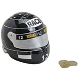 G. Wurm Spardose Motorradhelm 14 cm schwarz