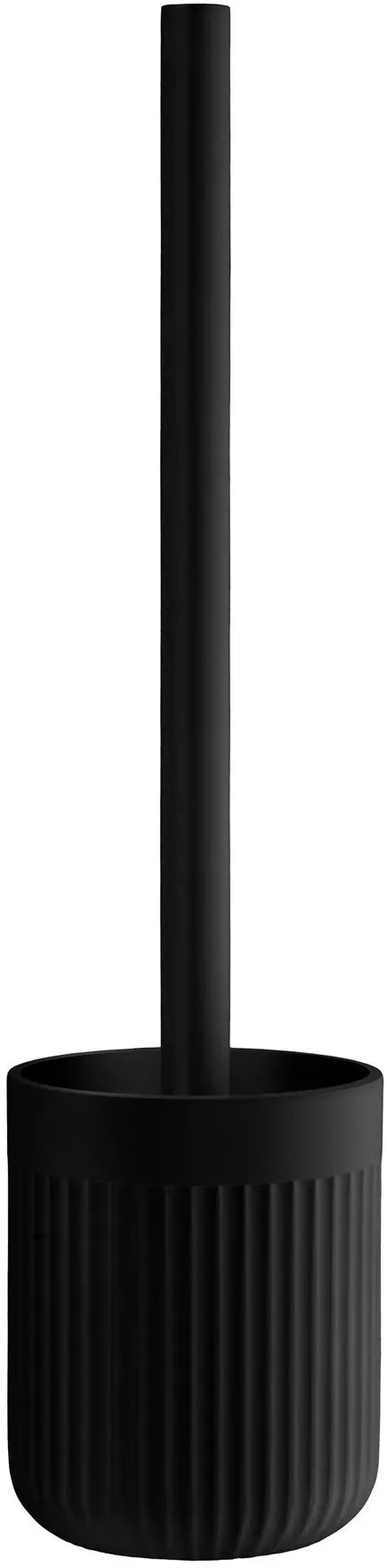 Beslagsboden WC-Garnitur Wave Polyresin Schwarz
