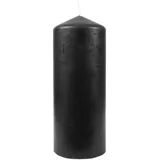 HS Candle Wachskerzen Schwarz Stumpenkerzen Ø6cm x 13,5cm - Kerze in vielen Farben, Lange Brenndauer - Hergestellt in EU - Kerzen Blockkerzen - Wachs