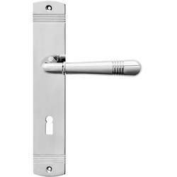 Karcher Langschild-Garnitur Montmartre L270 Chrom Türklinke, Buntbart