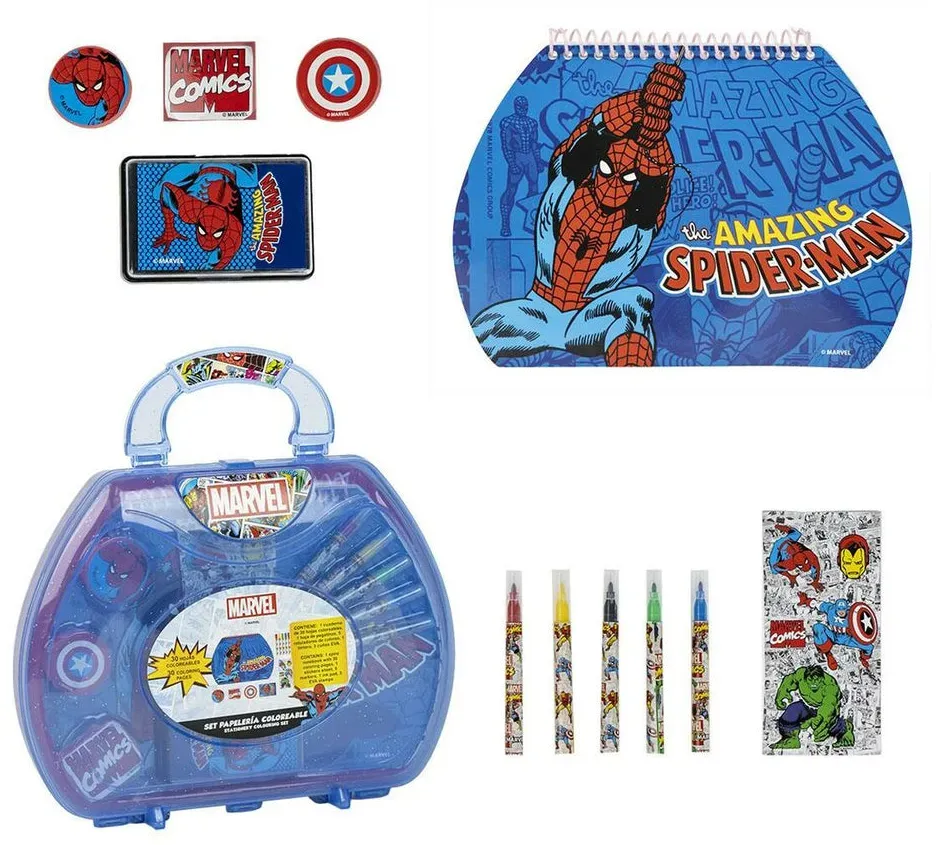 Papierwaren-Set Marvel Blau Aktentasche