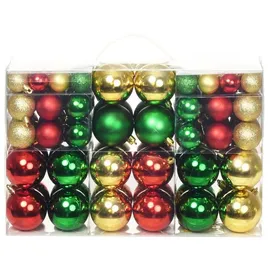 vidaXL Weihnachtskugeln 100 Stk. Rot/Golden/Grün