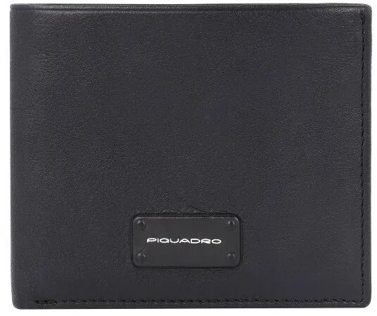 Piquadro Harper Geldbörse RFID Leder 11 cm  schwarz