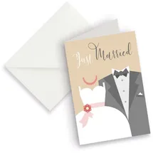 itenga Hochzeitskarte 33104886, Just Married XL, Klappkarte DIN A4