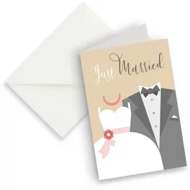 itenga Hochzeitskarte 33104886, Just Married XL, Klappkarte DIN A4