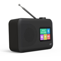 Dab Radio, LFF DAB Digitalradio, Radio Klein UKW-Digitalradio, DAB Plus Radio, Küchenradio mit Kabel oder Batteriebetriebenes Radio, Farbdisplay Radio mit Bluetooth Schwarz