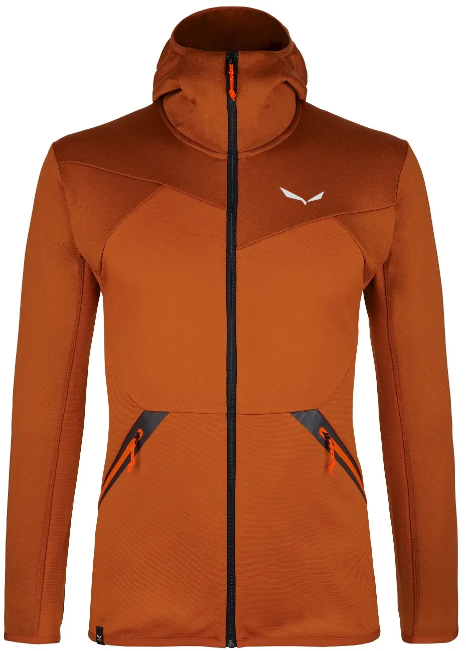 Salewa Trekking-Fleecejacke mit Kapuze Puez Melange Polarlite orange melange Herren